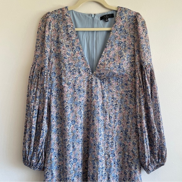 Lulus Garden Paths Floral Puff Sleeve Maxi Dress hippie Gypsy babydoll prairie S - Picture 6 of 15